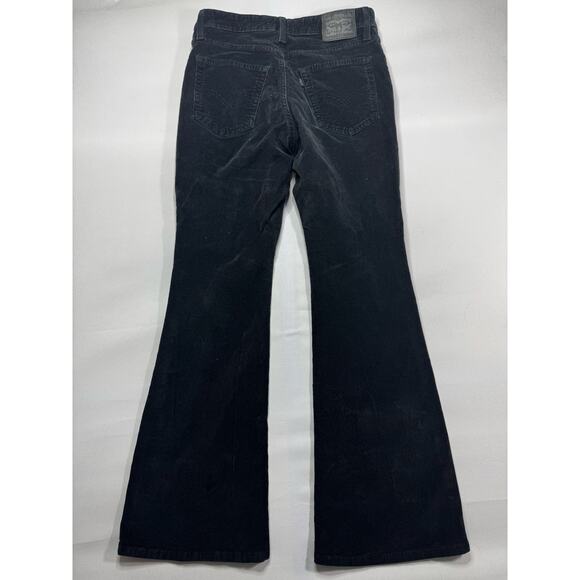 Levi's 726 Women's High Rise Flare Leg Black Corduroy Pants - 30x30 (29x29.5) - Picture 2 of 6